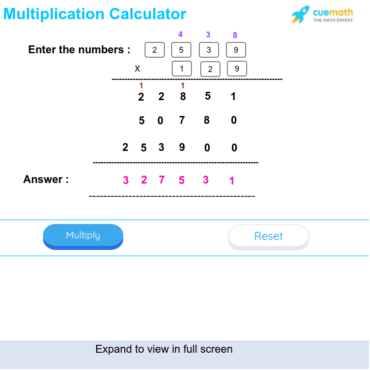 Multiplication calculator on sale