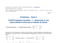 CCSS Problemas resueltos - 7 - determinar si una matriz admite inversa por el método de Gauss.pdf