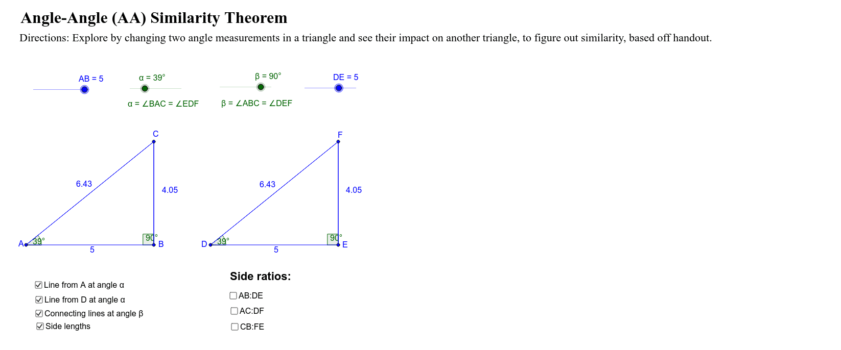 GeoGebra Applet