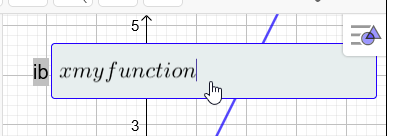 If you write "xmyfunction" in the input box...