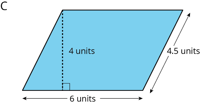 For the question below, refer to parallelogram C shown here.
