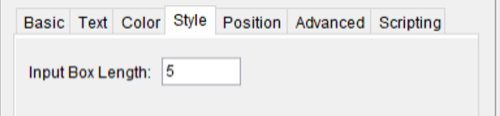  ﻿Right Click on Input Box and go to object properties    ﻿   ﻿Click on Style Tab and set the length 5