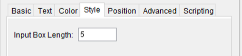 Right Click on Input Box and go to object properties Click on Style Tab and set the length 5