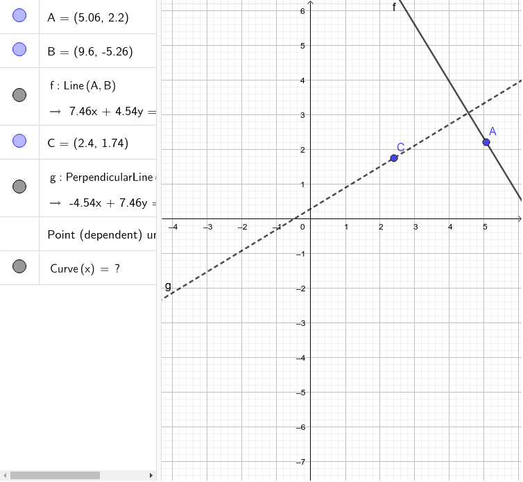 retta perpendicolare – GeoGebra