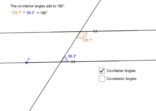 Cointerior Angles GeoGebra