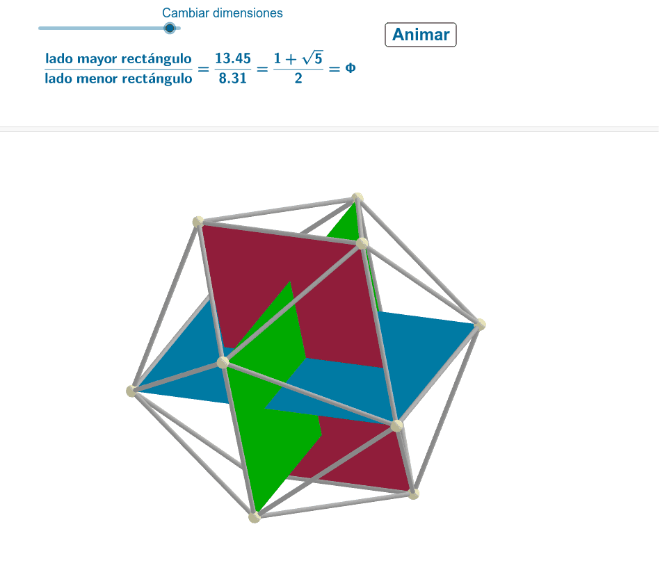 Icosaedro aúreo GeoGebra