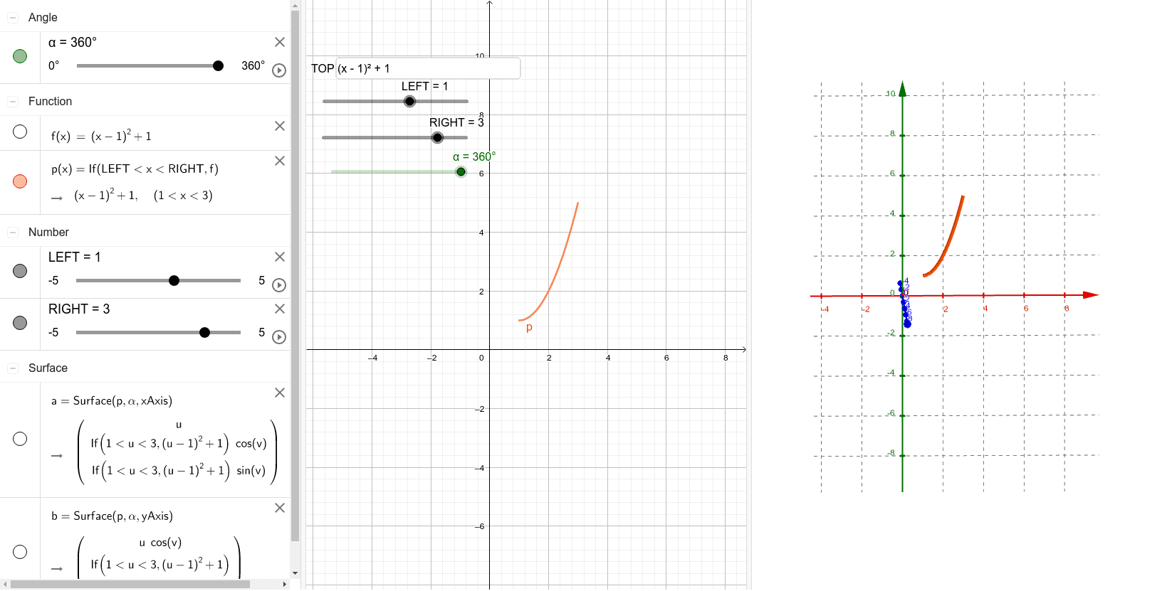 Rotating About an axis SIMPLE GeoGebra