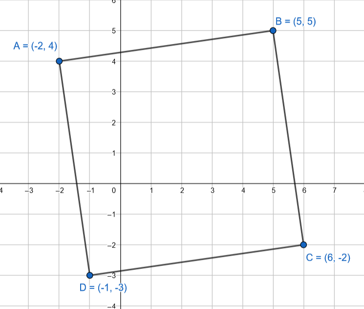 What could we do to decide whether quadrilateral ABCD is a parallelogram?  a rectangle?