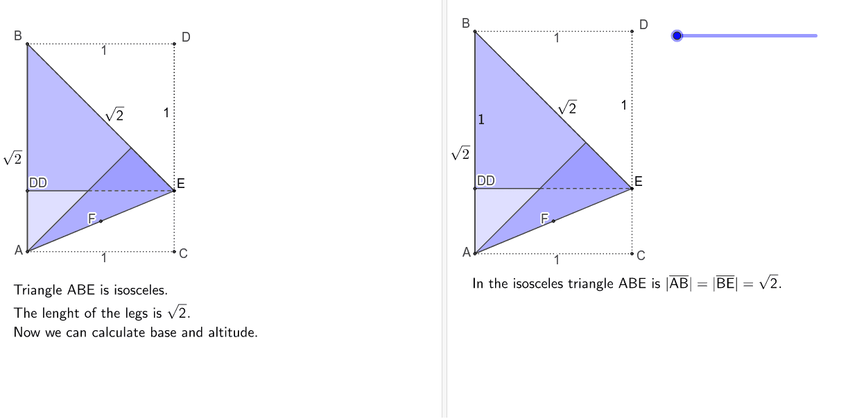 triangle base and height GeoGebra