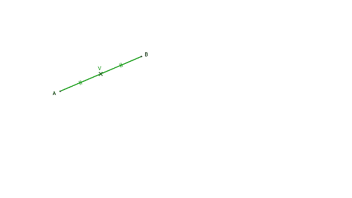 Point V as the centre of segment AB. – GeoGebra
