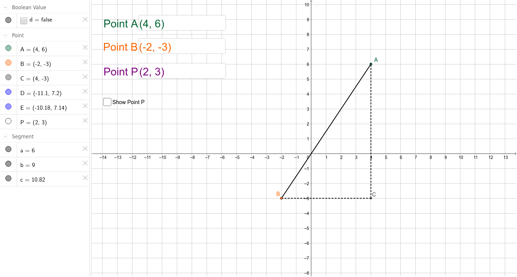 Partitioning a Line Segment GeoGebra
