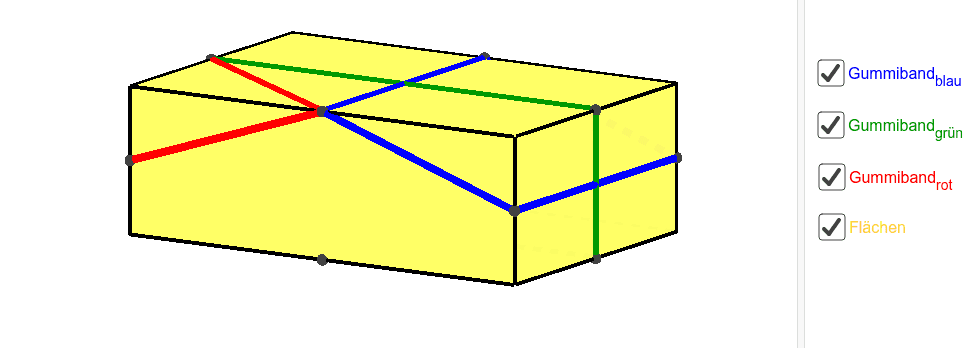 Quaderschrägbild mit Gummis