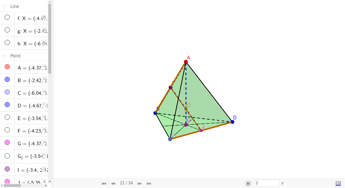 خواص رباعي الوجوه المنتظم المدر س شادي سمعان Geogebra