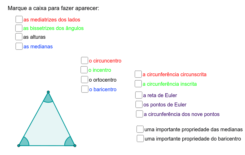 Pontos notáveis do triângulo