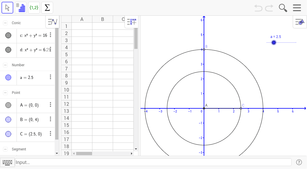 Cricle with Slider GeoGebra