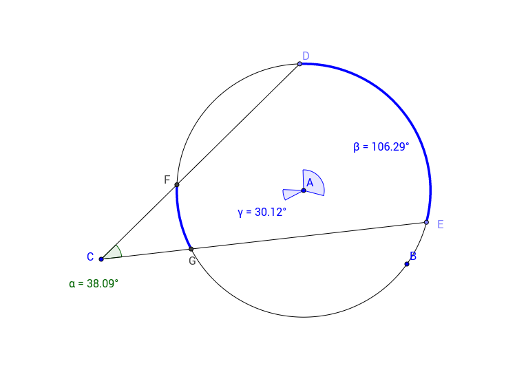 Exterior angles of a circle GeoGebra Exterior angles of a circle GeoGebra