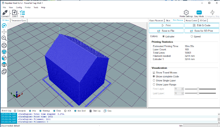 Find out how your print will be made. The square around your object is to have the filament in peak condition for your print. You can check whether all sticks and works and the materials flows at this rectangle.