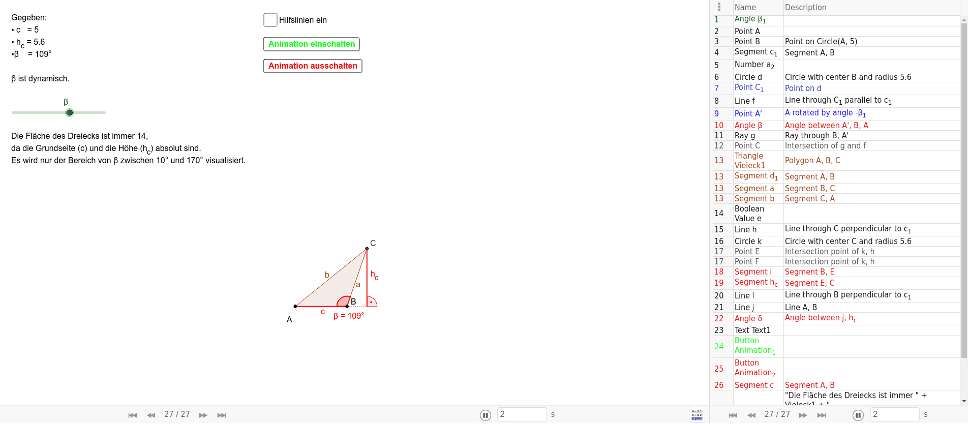 GeoGebra Applet