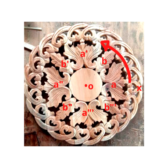 Pay attention to the rotation elements in the following Jepara carvings!