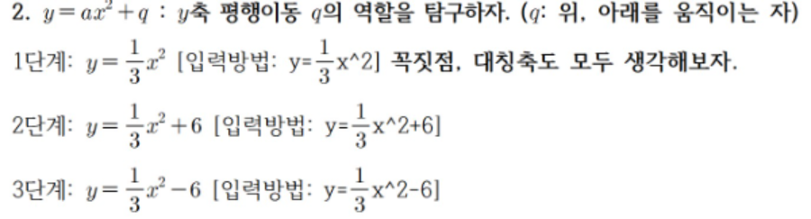 지식2) 이차함수 y축 평행이동 유형 1