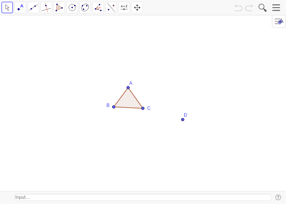 Dilate Triangle ABC through point D by the scale factor of 2.