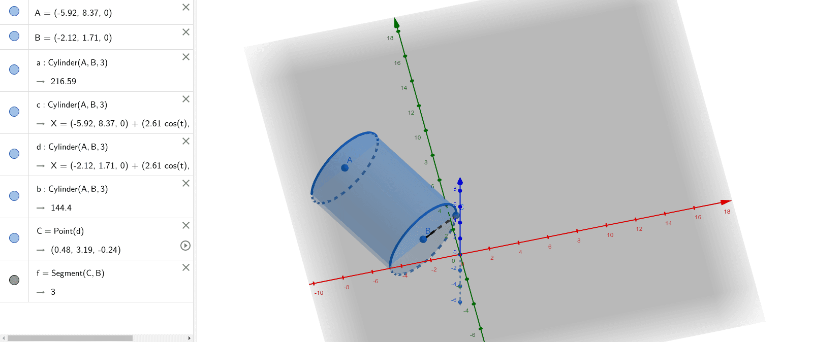 Циліндр.Розгортка – GeoGebra