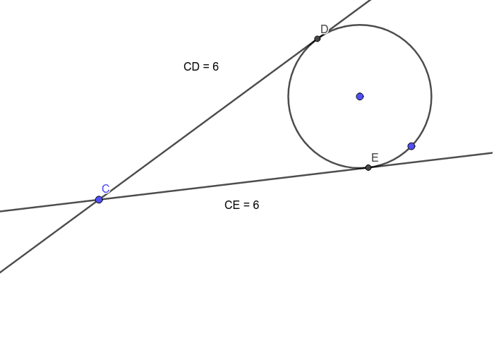 Length of tangents drawn to a circle from outside the circle are equal