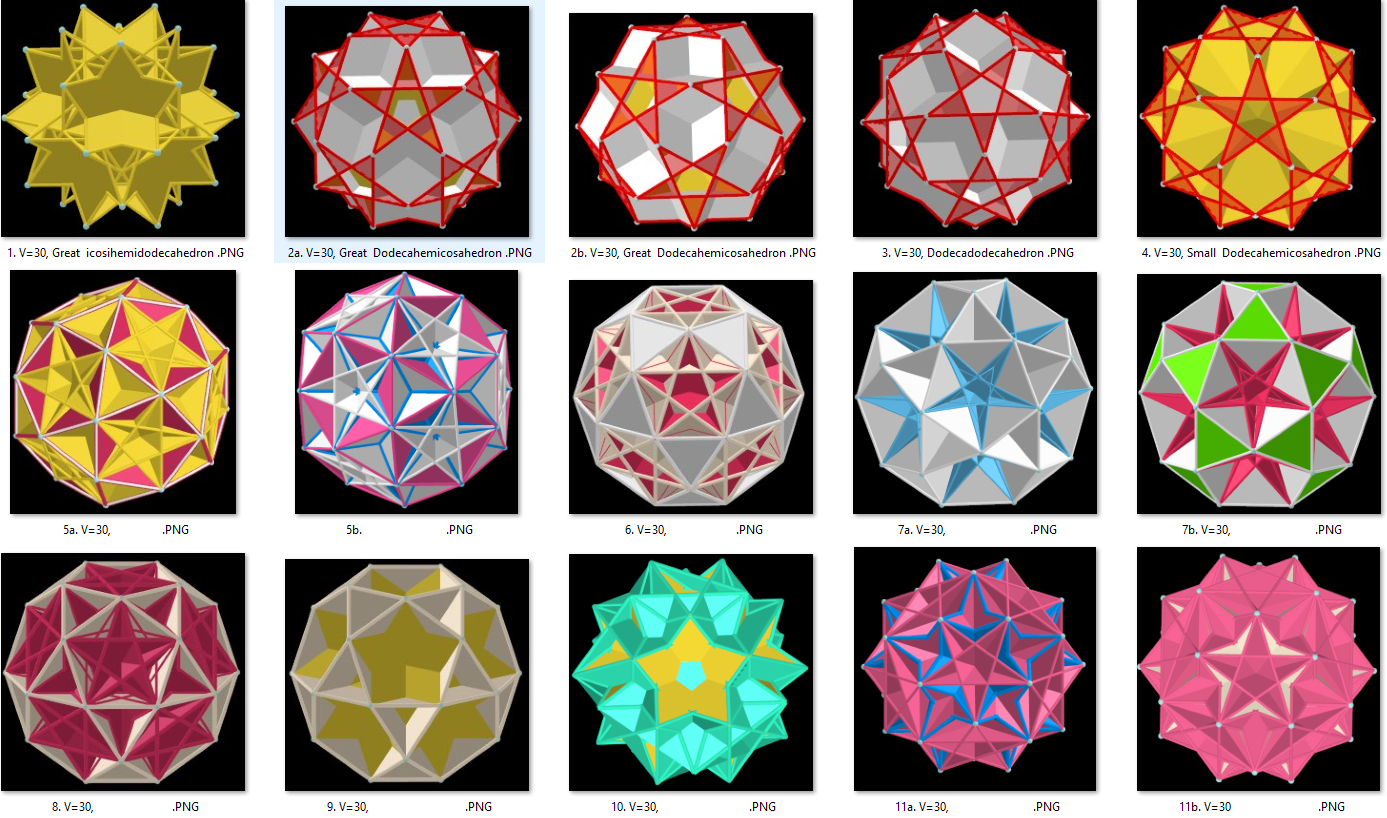 A set of stellations with the 30 vertices