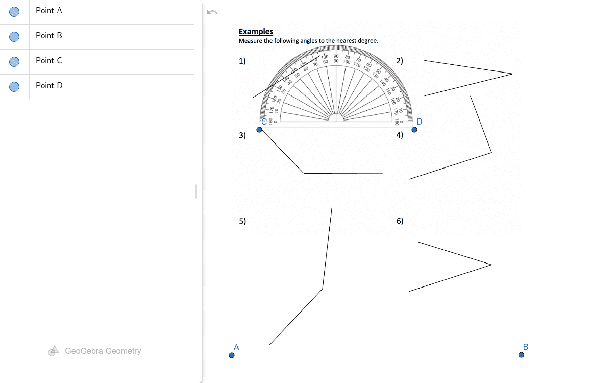 Measuring Angles GeoGebra