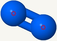 Molécula de oxígeno.
