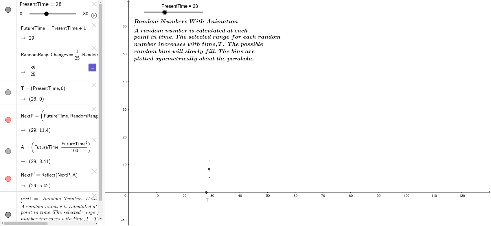 Random Numbers With Animation 11/1/18 – GeoGebra Random Numbers With Animation 11/1/18 – GeoGebra