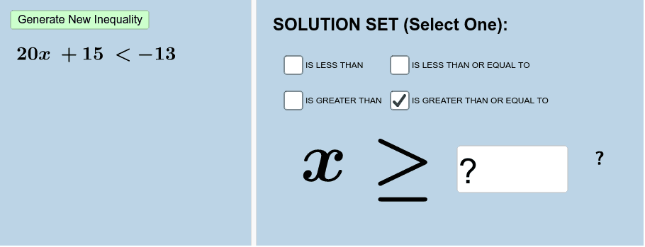 inequality equation maker inequality equation maker