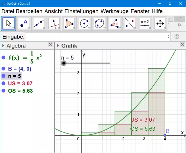 Screenshot der GeoGebra-Datei