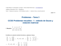CCSS Problemas resueltos - 1 - método de Gauss y notación matricial.pdf