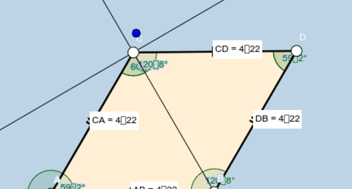 Elements of a Rhombus – GeoGebra