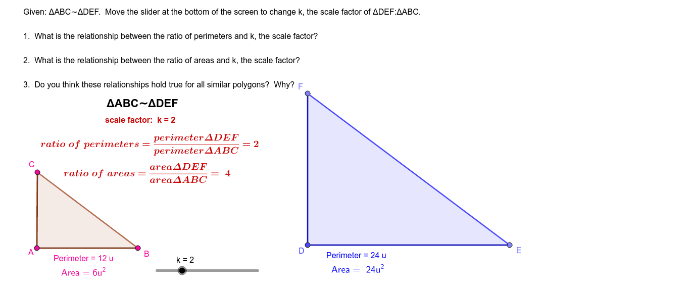 Examples of Ratio of Perimeters