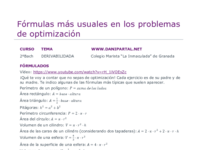 Teoría - 8 - Fórmulas más usuales en problemas de optimización.pdf