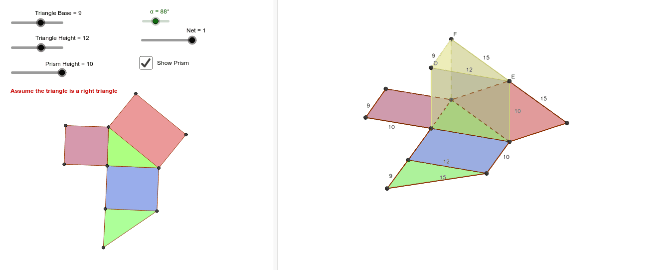 Net of a Triangular Prism